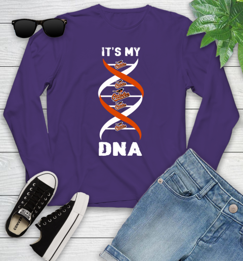 Baltimore Orioles MLB Baseball It's My DNA Sports Youth Long Sleeve 4