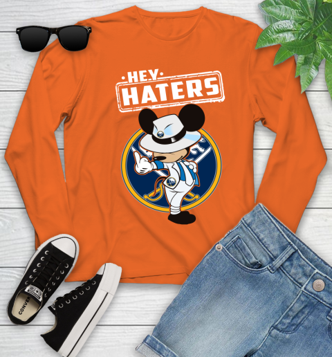 NHL Hey Haters Mickey Hockey Sports Buffalo Sabres Youth Long Sleeve 3