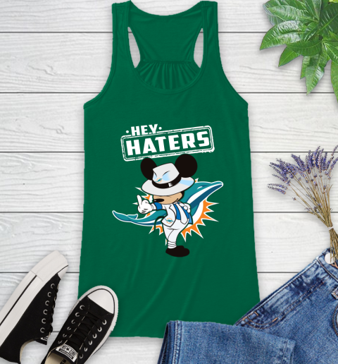NFL Hey Haters Mickey Football Sports Miami Dolphins Racerback Tank 6