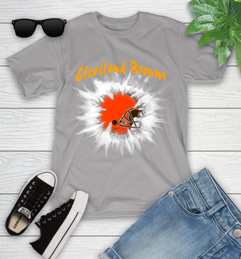 Cleveland Browns NFL Football Adoring Fan Rip Sports Youth T-Shirt 4
