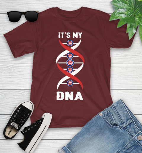 Chicago Cubs MLB Baseball It's My DNA Sports Youth T-Shirt 14