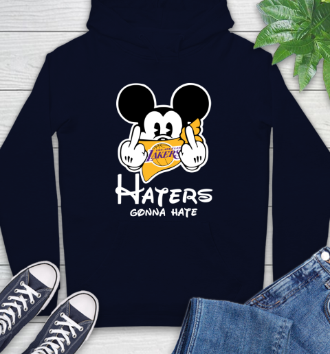 NBA Los Angeles Lakers Haters Gonna Hate Mickey Mouse Disney Basketball T Shirt Hoodie 3