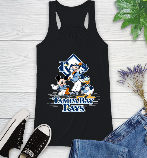 MLB Tampa Bay Rays Mickey Mouse Donald Duck Goofy Baseball T Shirt Racerback Tank