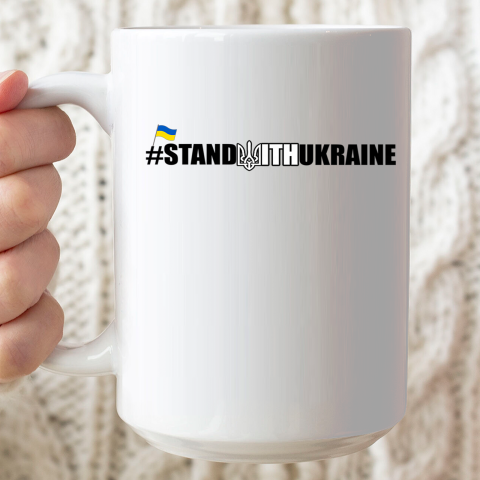 Ukraine Shirt Hashtag Standwithukraine Support I Stand With Ukraine Ceramic Mug 15oz