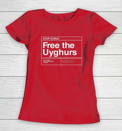 Free the Uyghurs Stop China Women's T-Shirt 7
