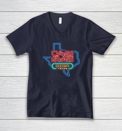 Cyber Rodeo Shirt Elon Musk Giga Texas Tesla Event V-Neck T-Shirt 2