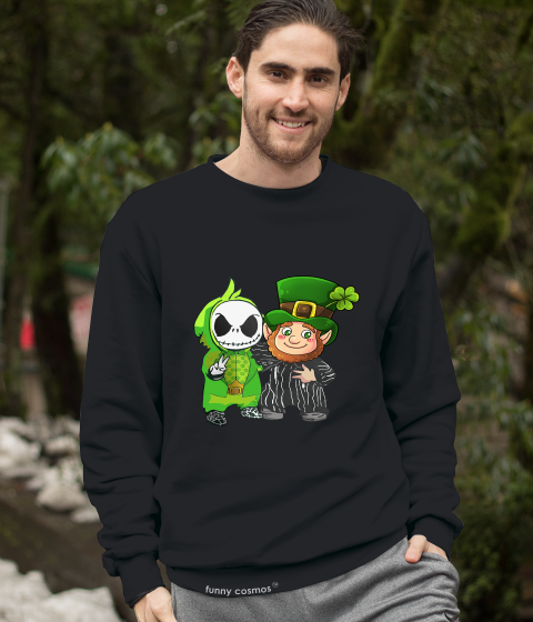 Nightmare Before Christmas T Shirt, Jack Skellington Leprechaun T Shirt, St Patrick's Day Gifts