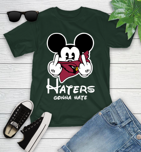 NFL Arizona Cardinals Haters Gonna Hate Mickey Mouse Disney Football T Shirt Youth T-Shirt 5