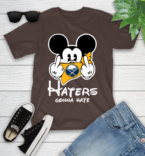 NHL Buffalo Sabres Haters Gonna Hate Mickey Mouse Disney Hockey T Shirt Youth T-Shirt 7