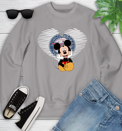 MLB Minnesota Twins The Heart Mickey Mouse Disney Baseball T Shirt_000 Youth Sweatshirt 3