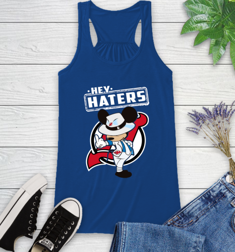 NHL Hey Haters Mickey Hockey Sports New Jersey Devils Racerback Tank 8