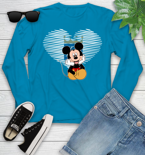 MLB Kansas City Royals The Heart Mickey Mouse Disney Baseball T Shirt_000 Youth Long Sleeve 8