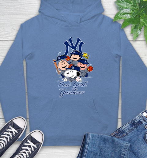 MLB New York Yankees Snoopy Charlie Brown Woodstock The Peanuts Movie Baseball T Shirt_000 Hoodie 11