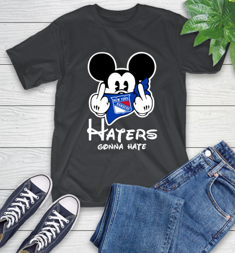 NHL New York Rangers Haters Gonna Hate Mickey Mouse Disney Hockey T Shirt T-Shirt