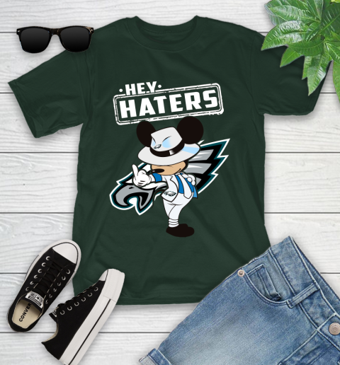 NFL Hey Haters Mickey Football Sports Philadelphia Eagles Youth T-Shirt 5