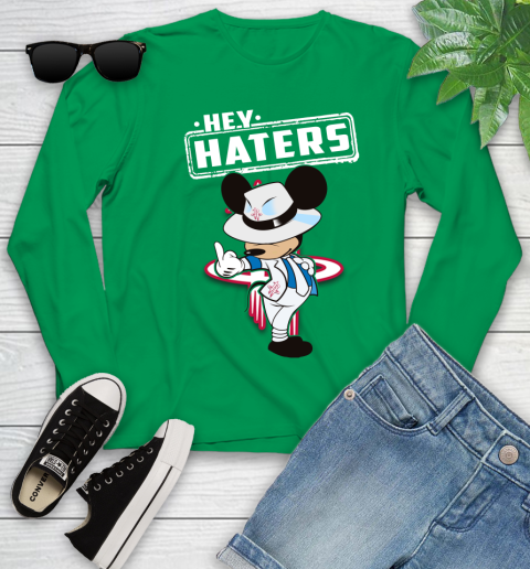 NBA Hey Haters Mickey Basketball Sports Houston Rockets Youth Long Sleeve 7