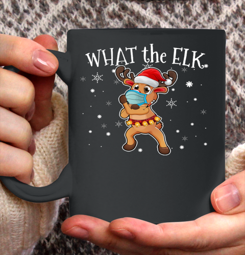 What the Elk Vaccinated Reindeer Christmas Ceramic Mug 11oz