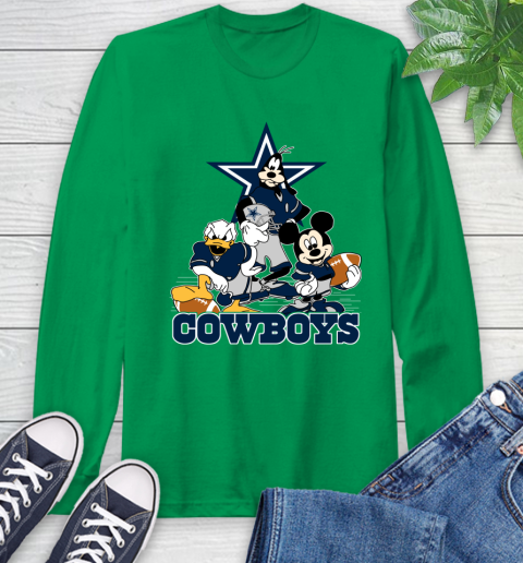 NFL Dallas Cowboys Mickey Mouse Donald Duck Goofy Football Shirt Long Sleeve T-Shirt 8