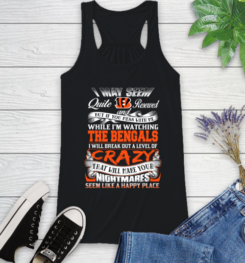 Cincinnati Bengals NFL Football Don't Mess With Me While I'm Watching My Team Racerback Tank