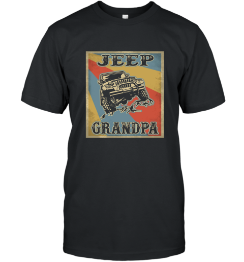 Mens Vintage Jeep Grandpa T shirt T-Shirt