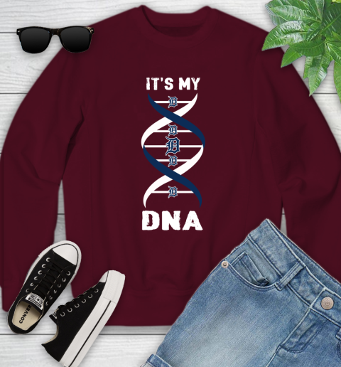 Detroit Tigers MLB Baseball It's My DNA Sports Youth Sweatshirt 4