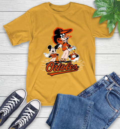 MLB Baltimore Orioles Mickey Mouse Donald Duck Goofy Baseball T Shirt T-Shirt 2