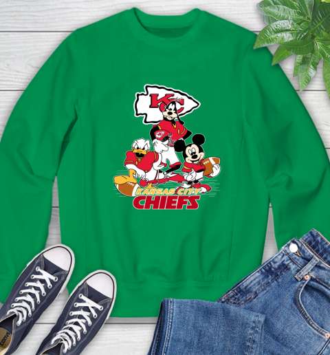 NFL Kansas City Chiefs Mickey Mouse Donald Duck Goofy Football Shirt Sweatshirt 7