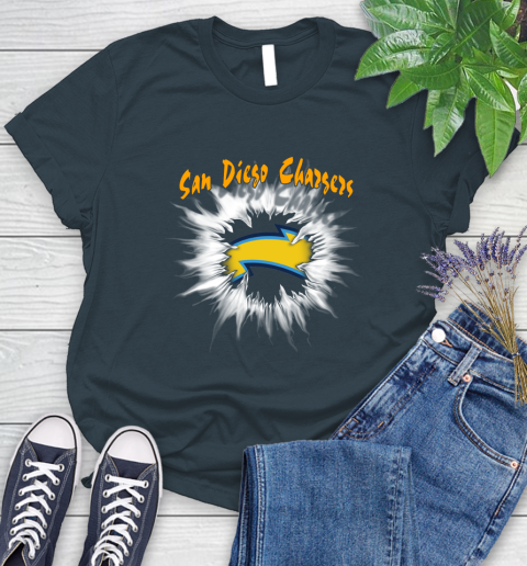 San Diego Chargers NFL Football Adoring Fan Rip Sports Women's T-Shirt 11