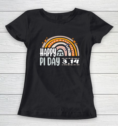 Happy Pi Day Mathematic Math Teacher Gift Leopard Rainbow Women's T-Shirt