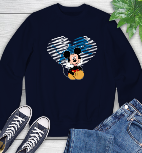 NFL Detroit Lions The Heart Mickey Mouse Disney Football T Shirt_000 Sweatshirt 2