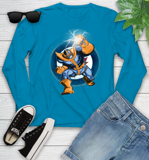 Winnipeg Jets NHL Hockey Thanos Avengers Infinity War Marvel Youth Long Sleeve 8