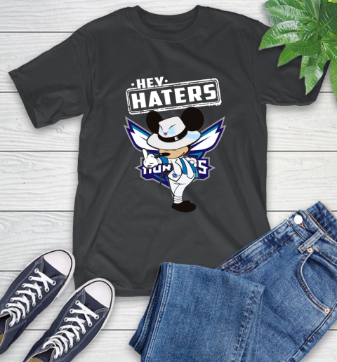 NBA Hey Haters Mickey Basketball Sports Charlotte Hornets T-Shirt