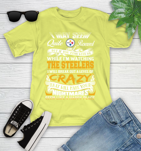 Pittsburgh Steelers NFL Football Don't Mess With Me While I'm Watching My Team Youth T-Shirt 10