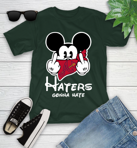 MLB Atlanta Braves Haters Gonna Hate Mickey Mouse Disney Baseball T Shirt_000 Youth T-Shirt 5