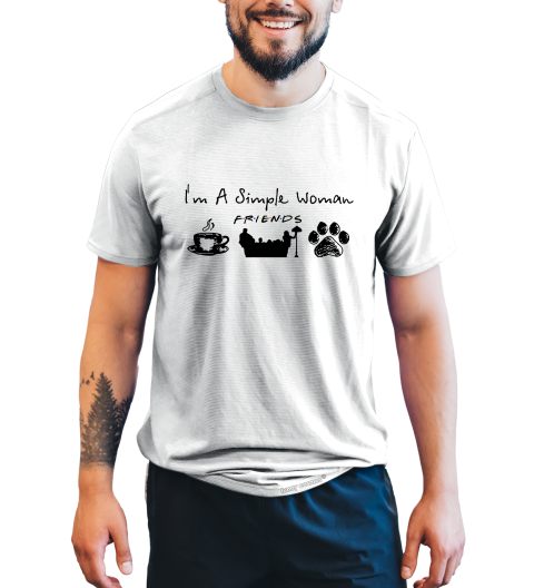 Friends TV Show T Shirt, Friends Shirt, Love Coffee Friends Cat Dog T Shirt, I'm A Simple Woman Tshirt