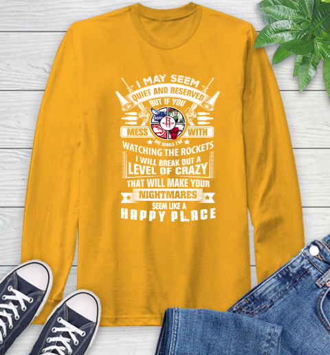 Houston Rockets NBA Basketball Don't Mess With Me While I'm Watching My Team Sports Long Sleeve T-Shirt 3 Houston Rockets NBA Basketball Don't Mess With Me While I'm Watching My Team Sports Long Sleeve T-Shirt - Image 3