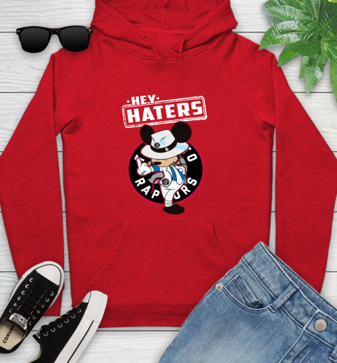 NBA Hey Haters Mickey Basketball Sports Toronto Raptors Youth Hoodie 12