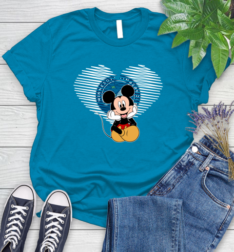 NBA Minnesota Timberwolves The Heart Mickey Mouse Disney Basketball Women's T-Shirt 10