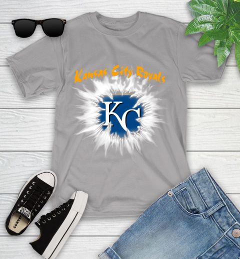 Kansas City Royals MLB Baseball Adoring Fan Rip Sports Youth T-Shirt 4