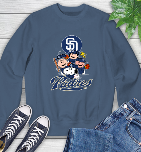 MLB San Diego Padres Snoopy Charlie Brown Woodstock The Peanuts Movie Baseball T Shirt_000 Sweatshirt 8