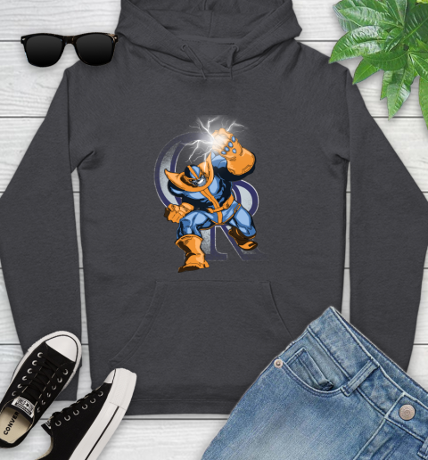 Colorado Rockies MLB Baseball Thanos Avengers Infinity War Marvel Youth Hoodie 8