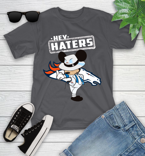 NFL Hey Haters Mickey Football Sports Denver Broncos Youth T-Shirt 6
