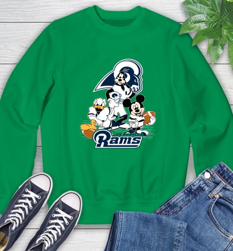 NFL Los Angeles Rams Mickey Mouse Donald Duck Goofy Football Shirt Sweatshirt 7