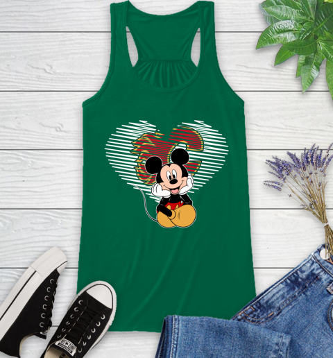 NHL Calgary Flames The Heart Mickey Mouse Disney Hockey Racerback Tank 6