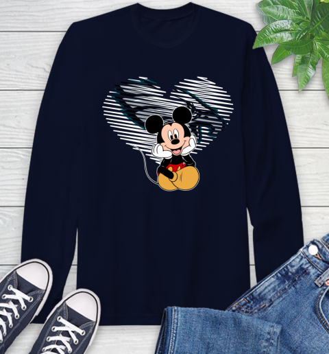 NFL Philadelphia Eagles The Heart Mickey Mouse Disney Football T Shirt_000 Long Sleeve T-Shirt 3