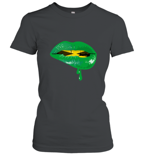 Dripping Lips Jamaica Flag T shirt Women T-Shirt