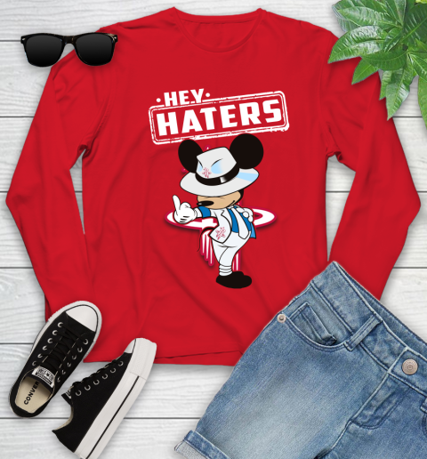 NBA Hey Haters Mickey Basketball Sports Houston Rockets Youth Long Sleeve 11