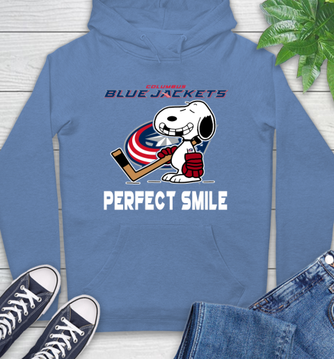NHL Columbus Blue Jackets Snoopy Perfect Smile The Peanuts Movie Hockey T Shirt Hoodie 11