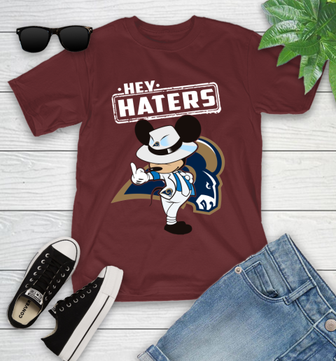 NFL Hey Haters Mickey Football Sports Los Angeles Rams Youth T-Shirt 14