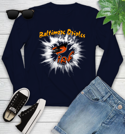 Baltimore Orioles MLB Baseball Adoring Fan Rip Sports Youth Long Sleeve 2